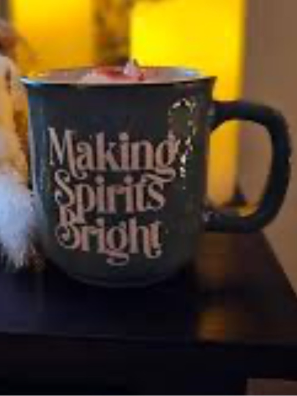 'Free w bundle making spirits bright Speckled Ceramic Christmas Mug 16oz